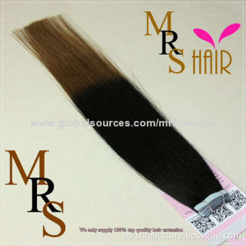 20-Inch Ombre hair T1B/63 human silk straight tape in hair extensions